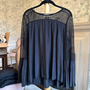 Lola & Sophie Black Lace Blouse